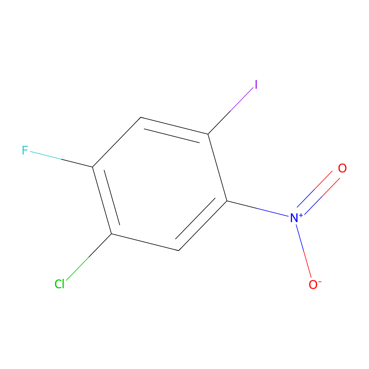 1-Chloro-2-fluoro-4-iodo-5-nitrobenZene molecular structure, CAS 2386818-98-8