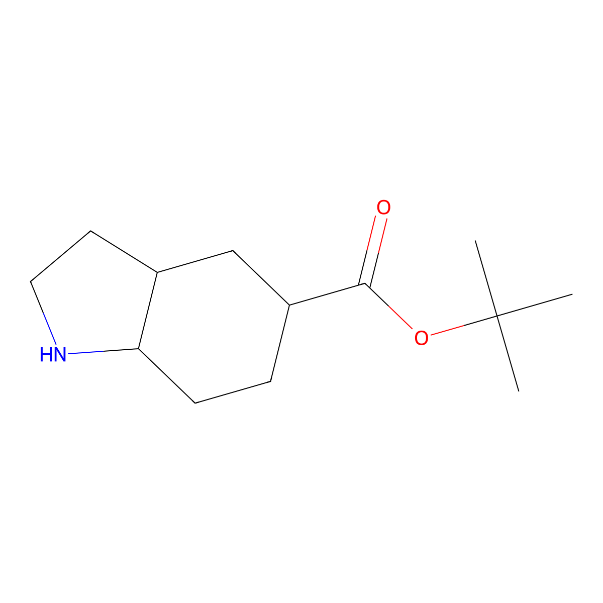 tert-butyl octahydro-1H-indole-5-carboxylate molecular structure, CAS 2386819-99-2