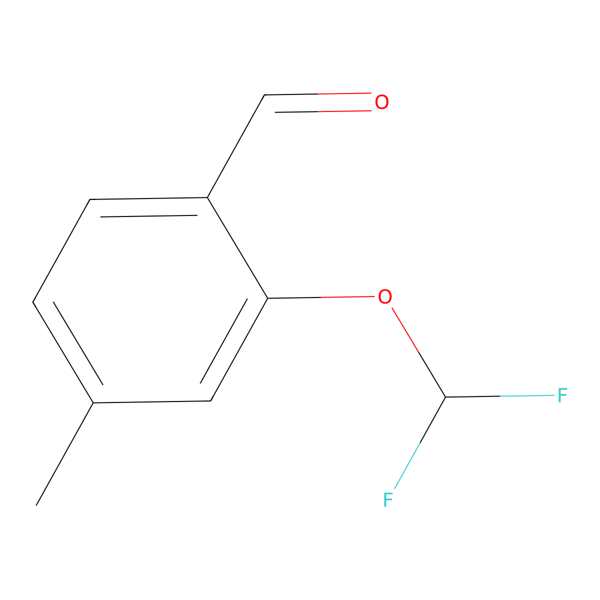 2-(Difluoromethoxy)-4-methylbenzaldehyde molecular structure, CAS 2386832-79-5