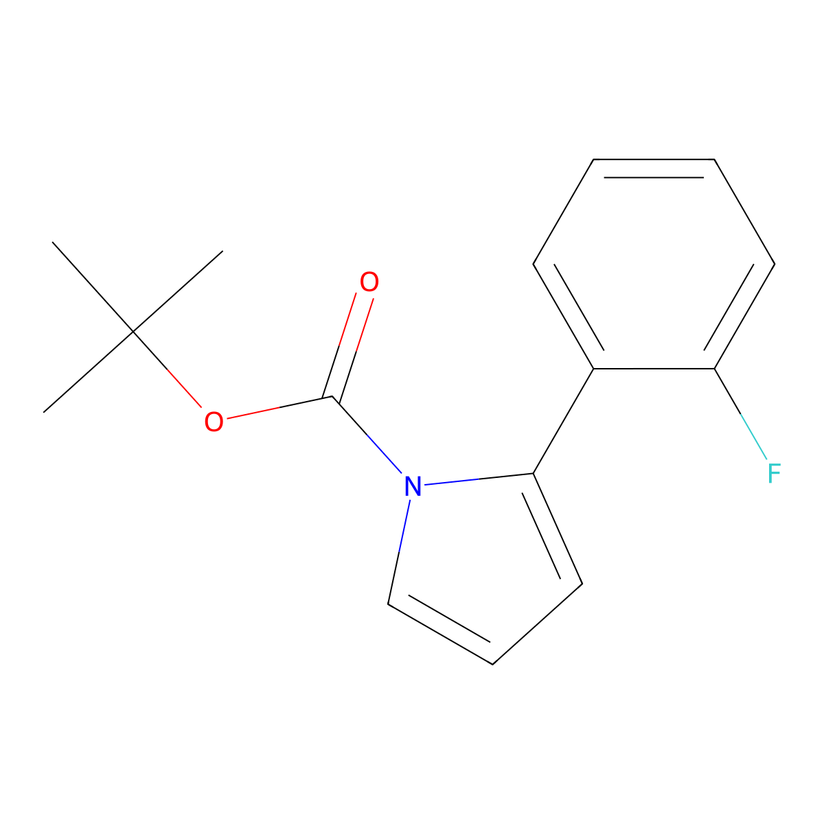 1-Boc-2-(2-fluorophenyl)pyrrole molecular structure, CAS 2386833-58-3