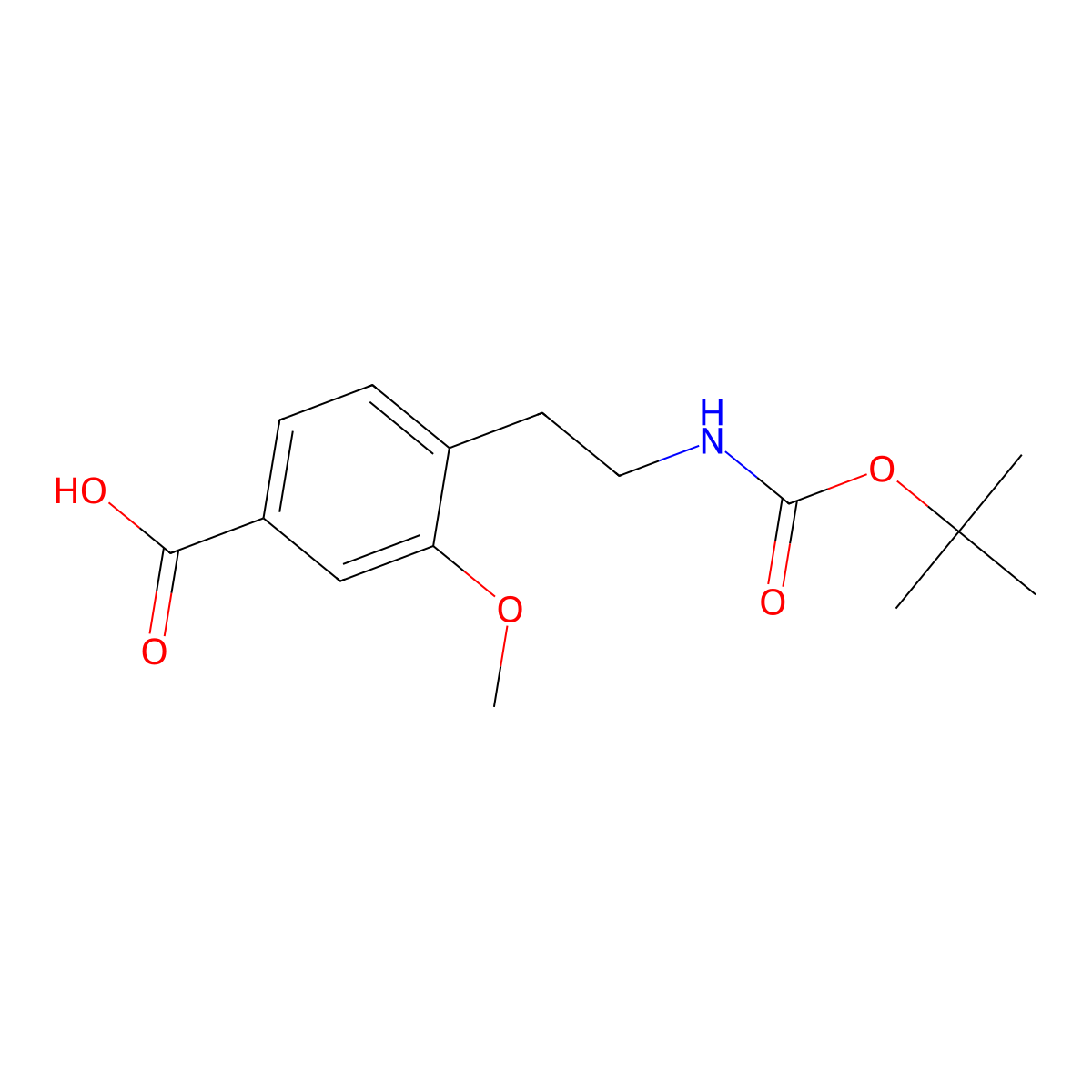 4-(2-{[(Tert-butoxy)carbonyl]amino}ethyl)-3-methoxybenzoic acid molecular structure, CAS 2386845-62-9