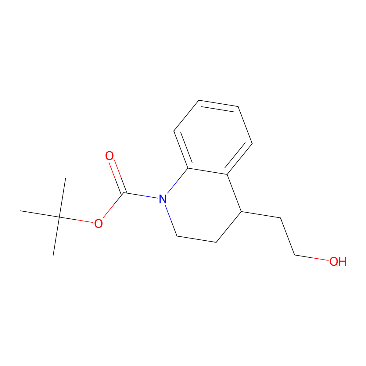 Tert-butyl 4-(2-hydroxyethyl)-1,2,3,4-tetrahydroquinoline-1-carboxylate molecular structure, CAS 2386862-39-9
