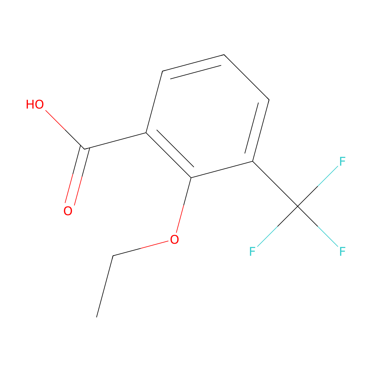 2-Ethoxy-3-(trifluoromethyl)benzoic acid molecular structure, CAS 2386866-12-0