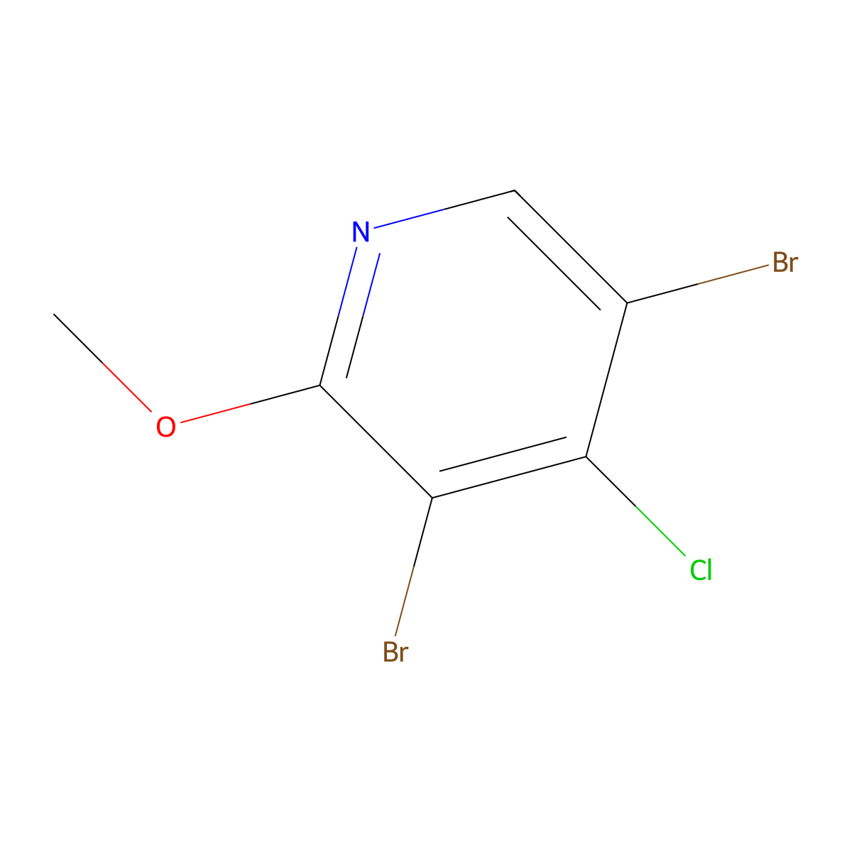 3,5-Dibromo-4-chloro-2-methoxypyridine molecular structure, CAS 2386867-07-6