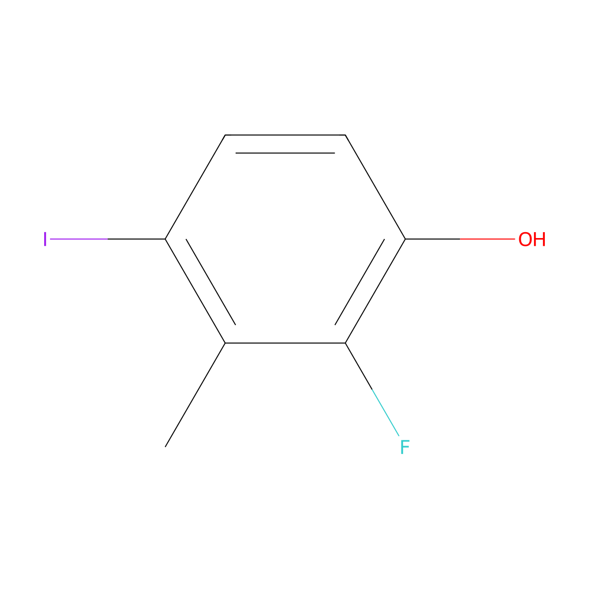 2-Fluoro-4-iodo-3-methylphenol molecular structure, CAS 2386878-77-7