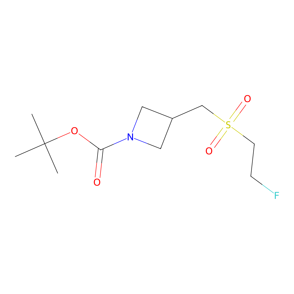 Tert-butyl 3-[(2-fluoroethanesulfonyl)methyl]azetidine-1-carboxylate molecular structure, CAS 2386893-28-1