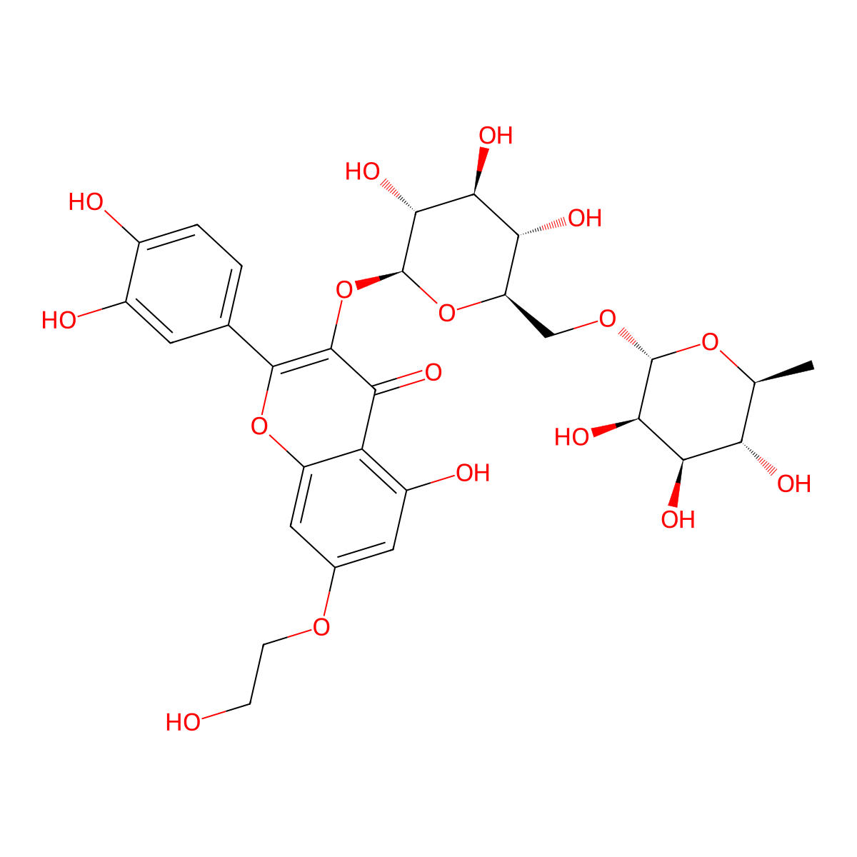 Monoxerutin molecular structure, CAS 23869-24-1