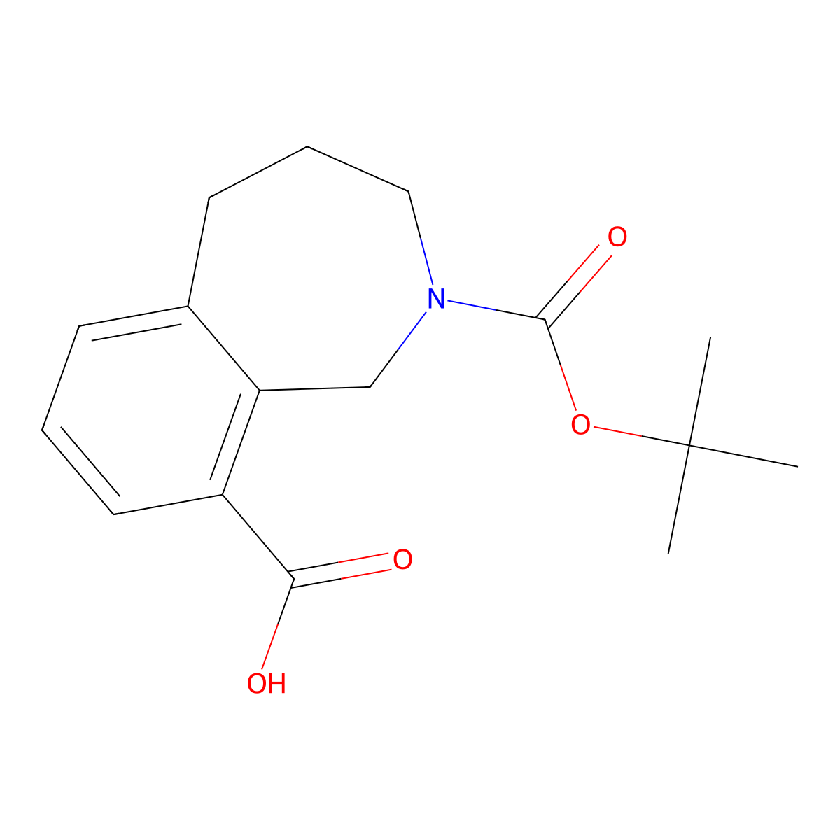 2-[(tert-butoxy)carbonyl]-2,3,4,5-tetrahydro-1H-2-benzazepine-9-carboxylic acid molecular structure, CAS 2386903-93-9