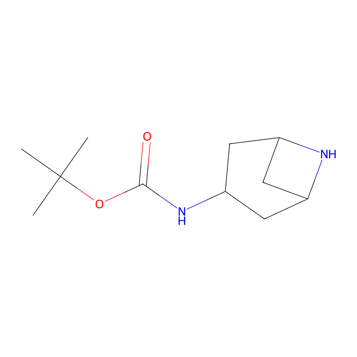 tert-butyl N-(6-azabicyclo[3.1.1]heptan-3-yl)carbamate molecular structure, CAS 2386905-52-6