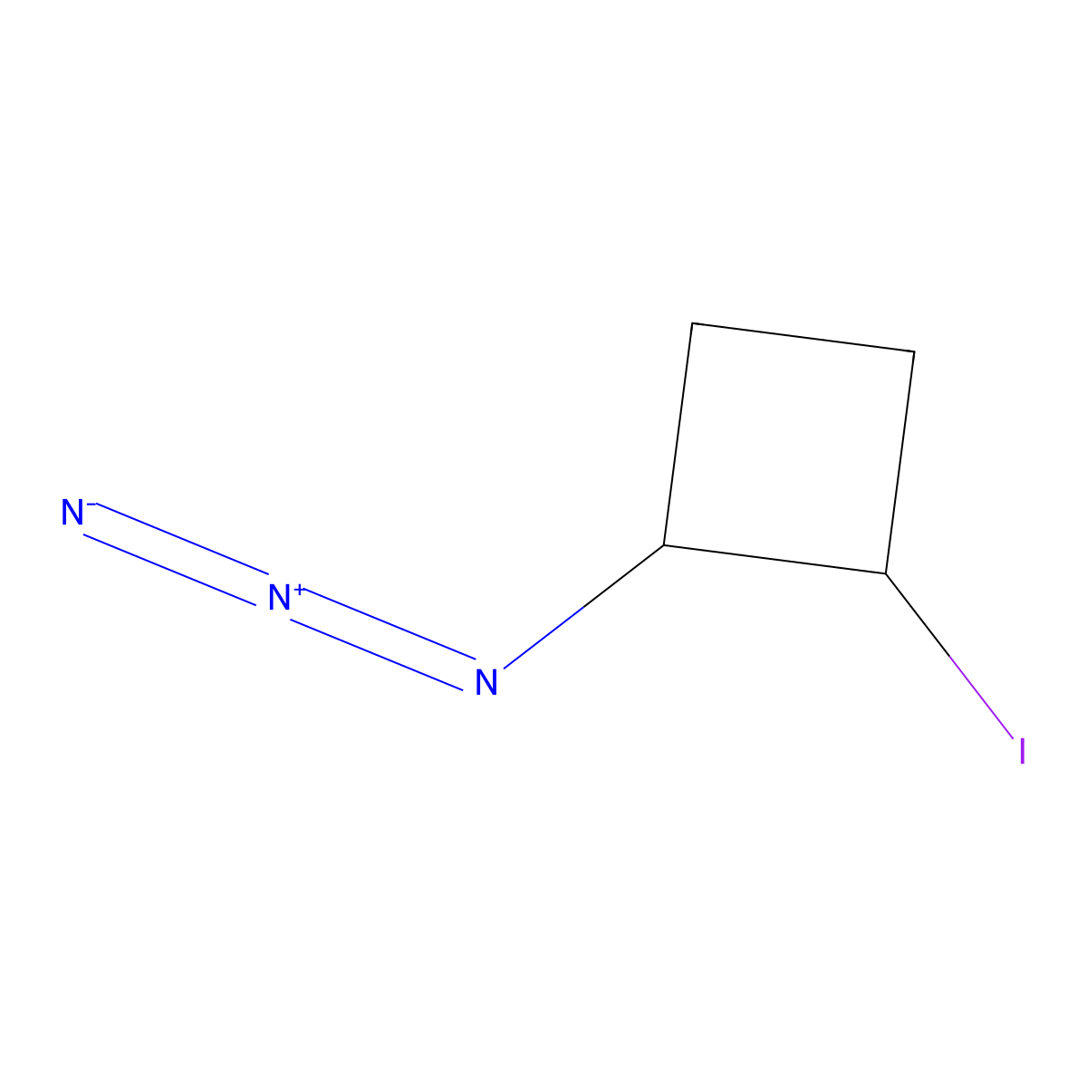 1-Azido-2-iodocyclobutane molecular structure, CAS 2386906-28-9