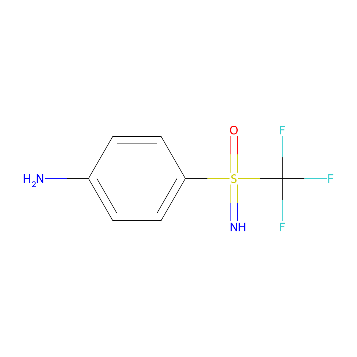 (4-Aminophenyl)(imino)(trifluoromethyl)-lambda6-sulfanone molecular structure, CAS 2386933-86-2
