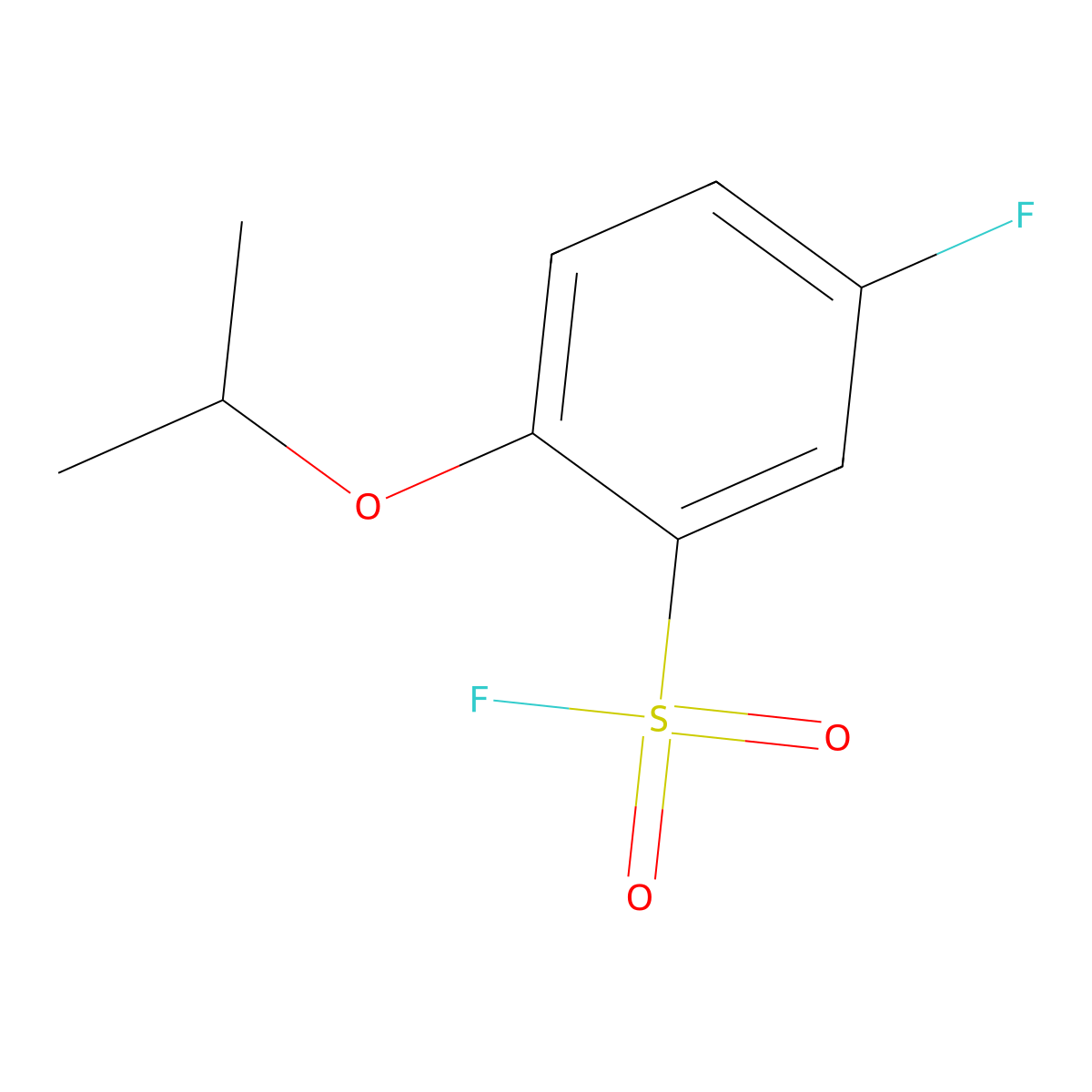 5-Fluoro-2-(propan-2-yloxy)benzene-1-sulfonyl fluoride molecular structure, CAS 2386938-69-6