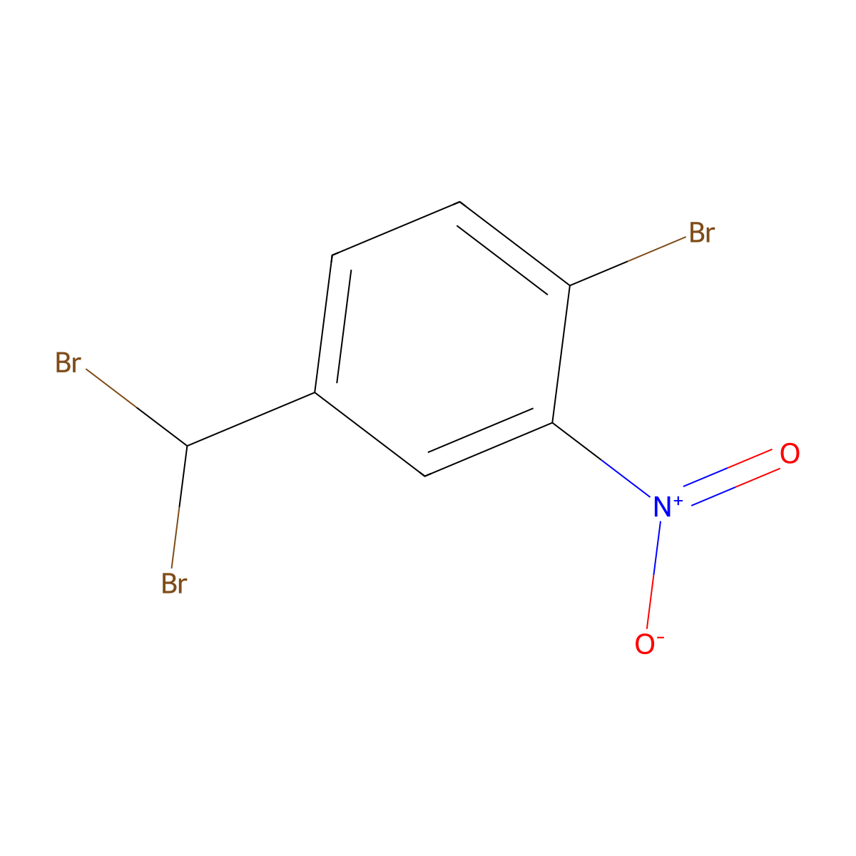 1-Bromo-4-(dibromomethyl)-2-nitrobenzene molecular structure, CAS 2386950-69-0