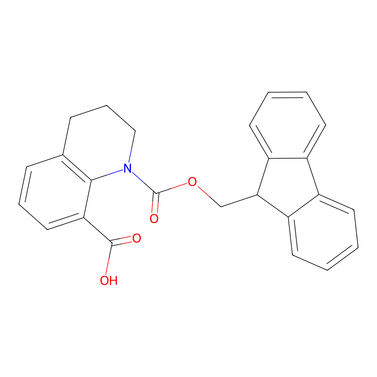 1-{[(9H-fluoren-9-yl)methoxy]carbonyl}-1,2,3,4-tetrahydroquinoline-8-carboxylic acid molecular structure, CAS 2386951-08-0