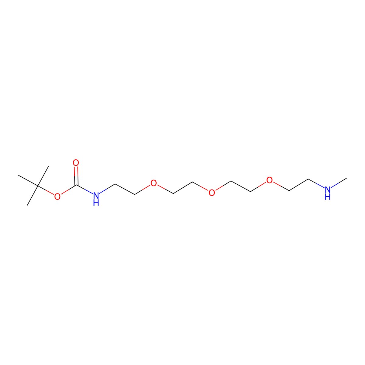 BocNH-PEG3-CH2CH2NHMe molecular structure, CAS 2386951-29-5