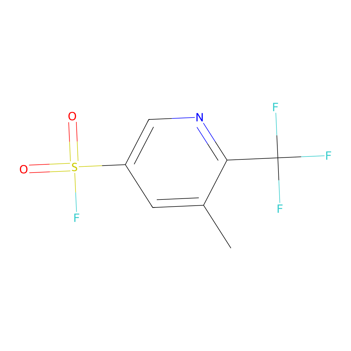 5-Methyl-6-(trifluoromethyl)pyridine-3-sulfonyl fluoride molecular structure, CAS 2386955-28-6