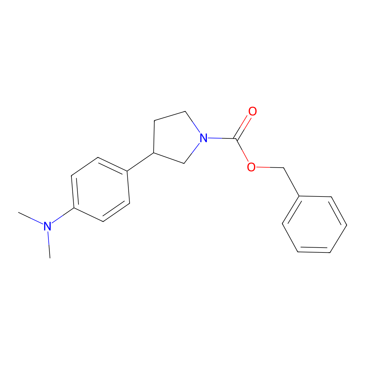 Benzyl 3-[4-(dimethylamino)phenyl]pyrrolidine-1-carboxylate molecular structure, CAS 2386958-59-2