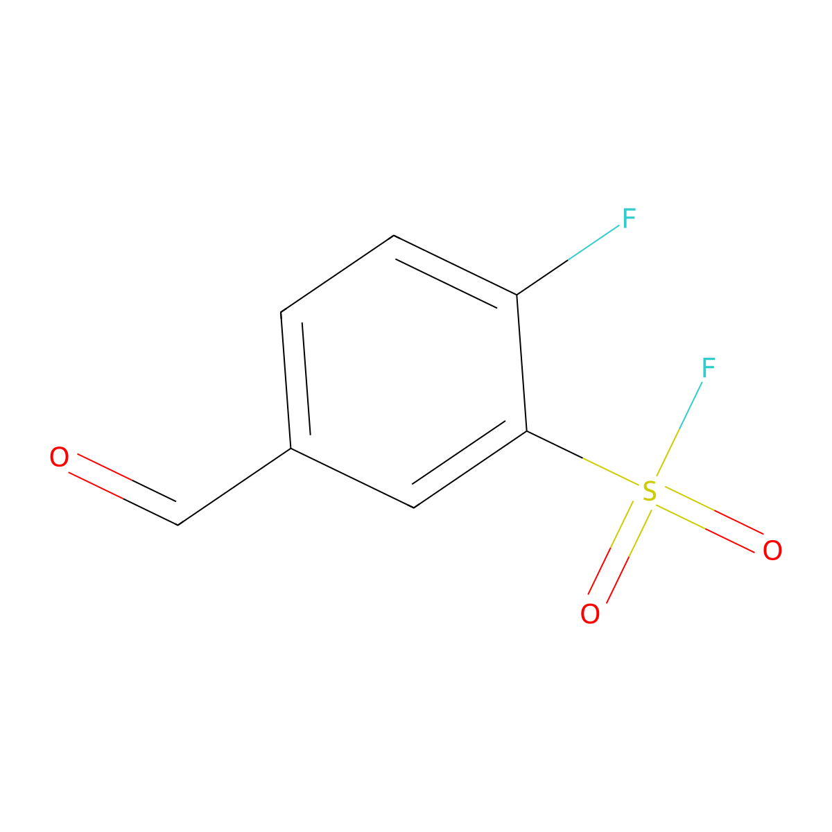 2-Fluoro-5-formylbenzene-1-sulfonyl fluoride molecular structure, CAS 2386961-77-7
