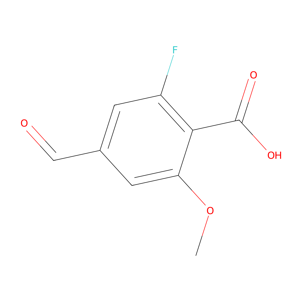 2-Fluoro-4-formyl-6-methoxybenZoic acid molecular structure, CAS 2386964-17-4