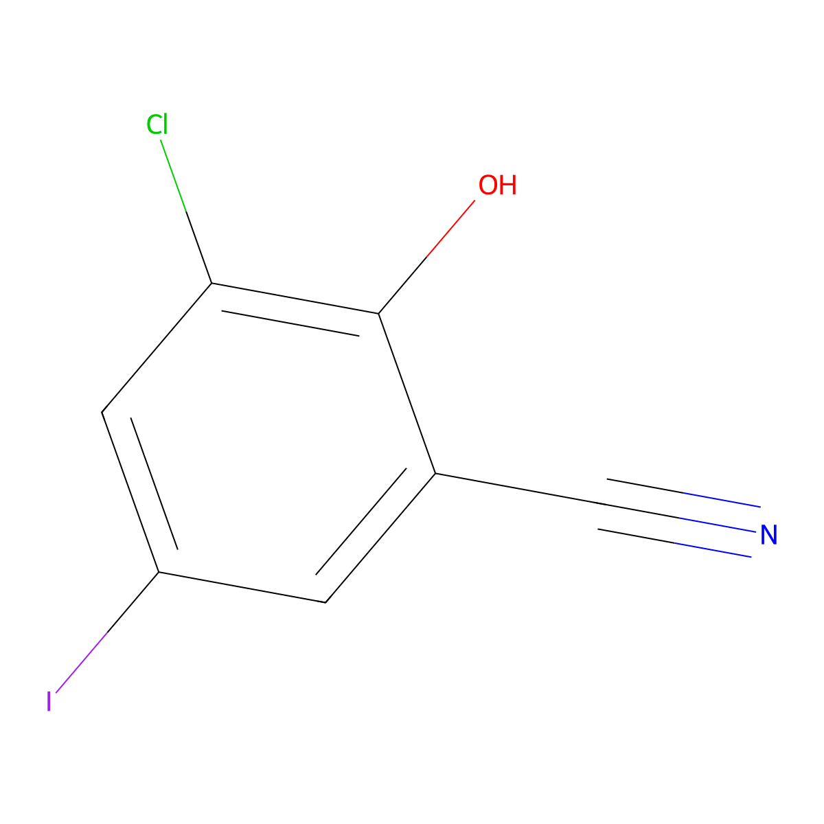 3-Chloro-2-hydroxy-5-iodobenzonitrile molecular structure, CAS 2386964-37-8