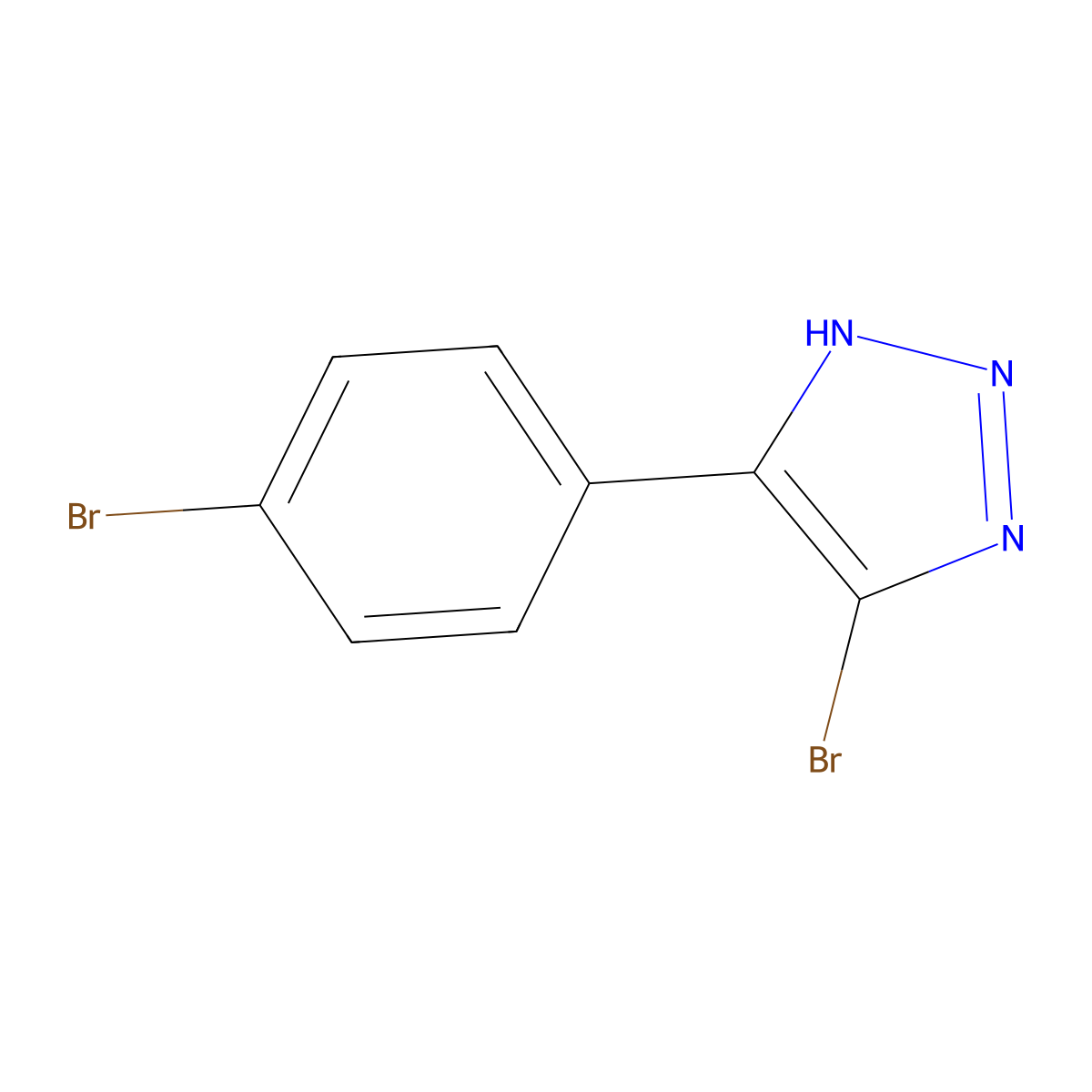 4-Bromo-5-(4-bromophenyl)-1H-1,2,3-triazole molecular structure, CAS 2386965-31-5
