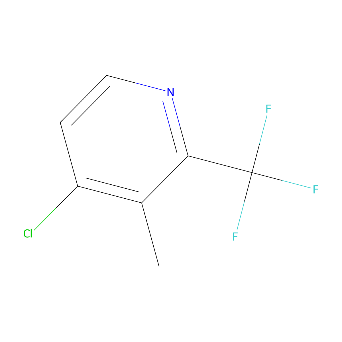 4-Chloro-3-methyl-2-(trifluoromethyl)pyridine molecular structure, CAS 2386970-68-7