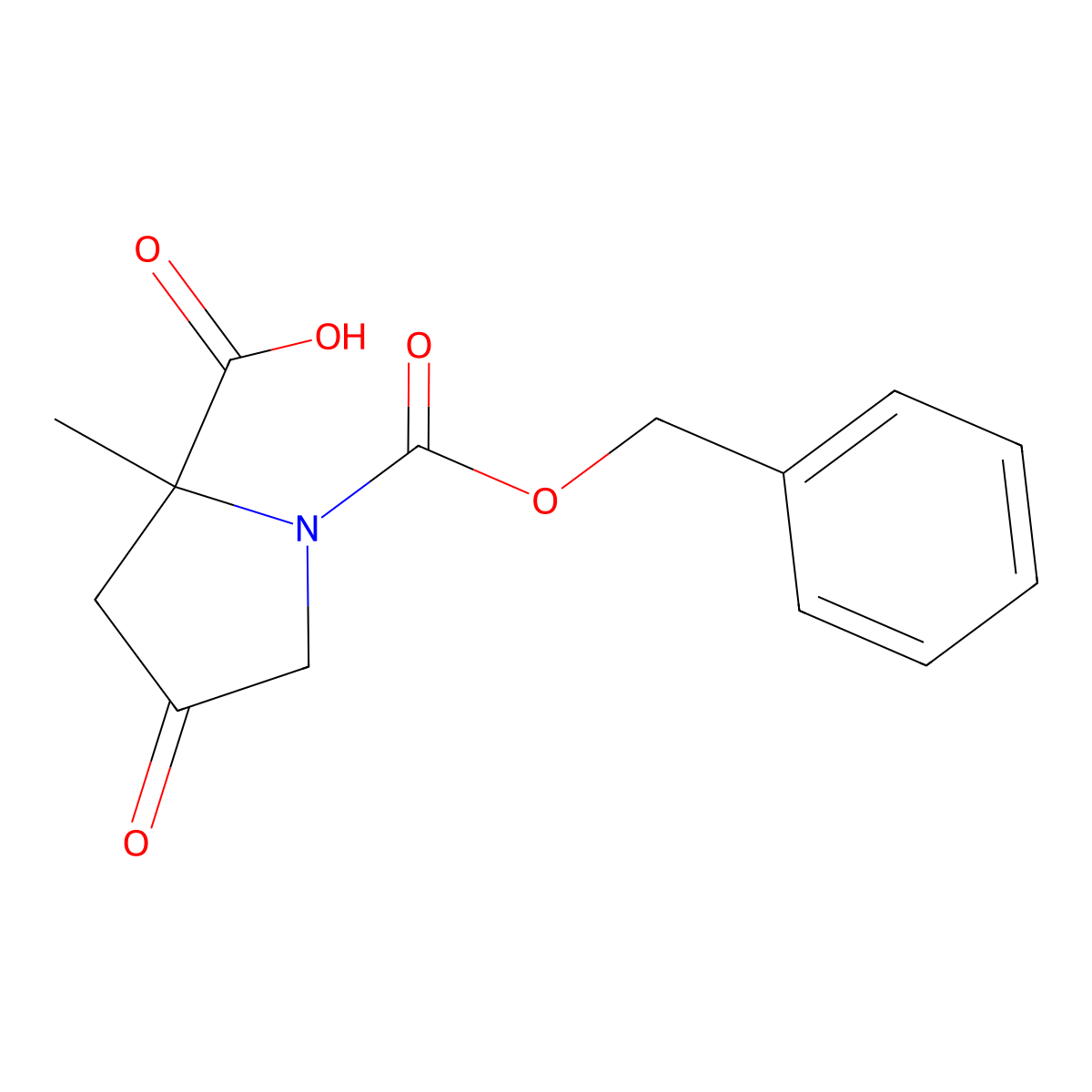 1-[(Benzyloxy)carbonyl]-2-methyl-4-oxopyrrolidine-2-carboxylic acid molecular structure, CAS 2386978-46-5