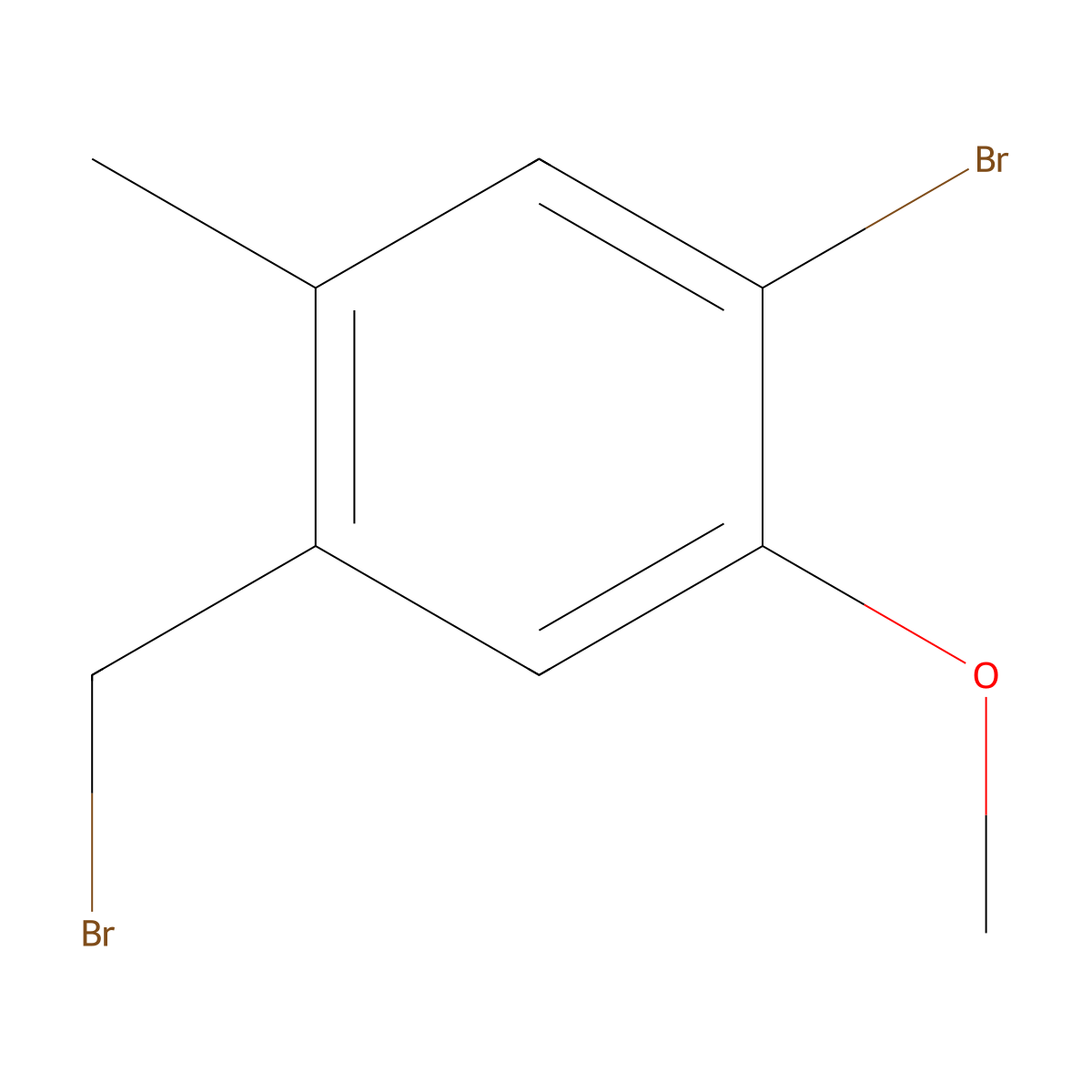 1-Bromo-4-(bromomethyl)-2-methoxy-5-methylbenzene molecular structure, CAS 2386981-94-6