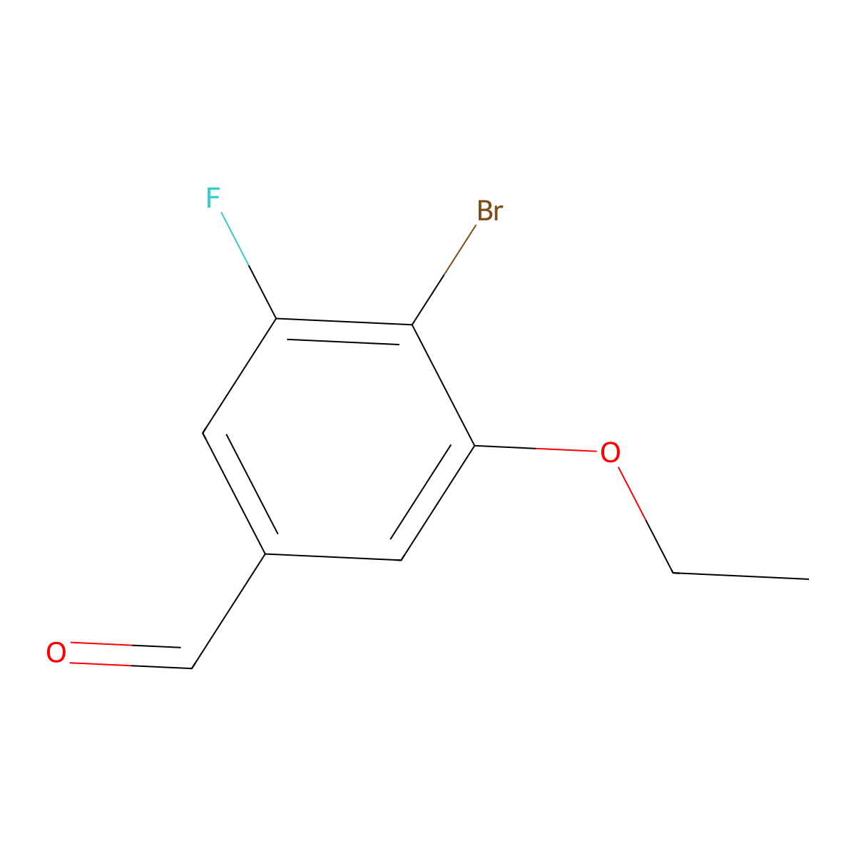 4-Bromo-3-ethoxy-5-fluorobenzaldehyde molecular structure, CAS 2386981-95-7