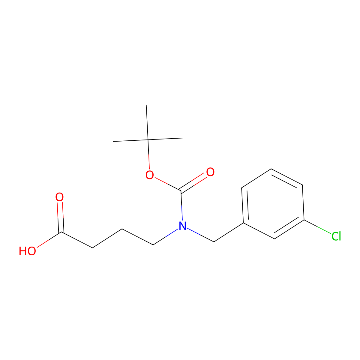 4-{[(Tert-butoxy)carbonyl][(3-chlorophenyl)methyl]amino}butanoic acid molecular structure, CAS 2386982-53-0