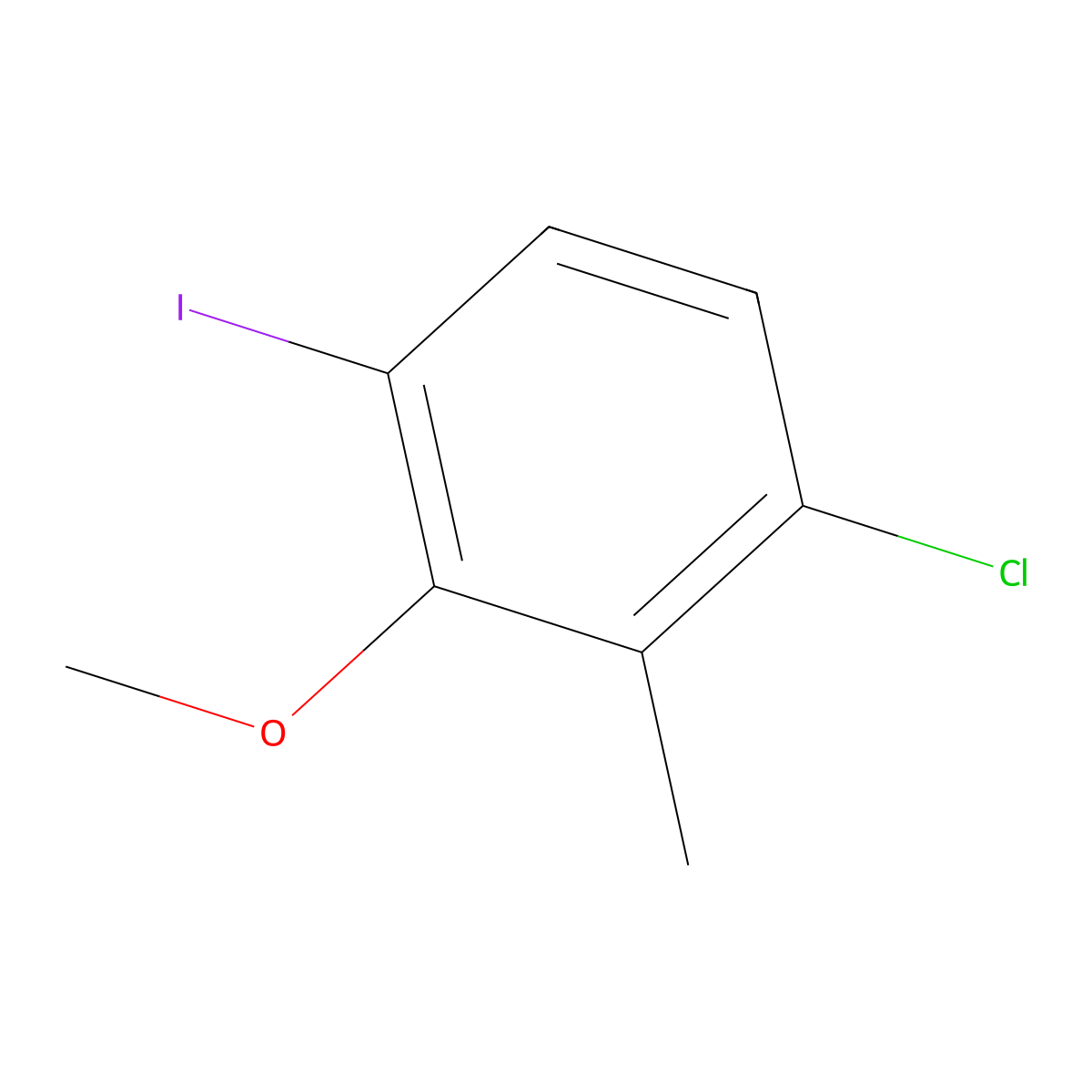 1-Chloro-4-iodo-3-methoxy-2-methylbenZene molecular structure, CAS 2386989-07-5