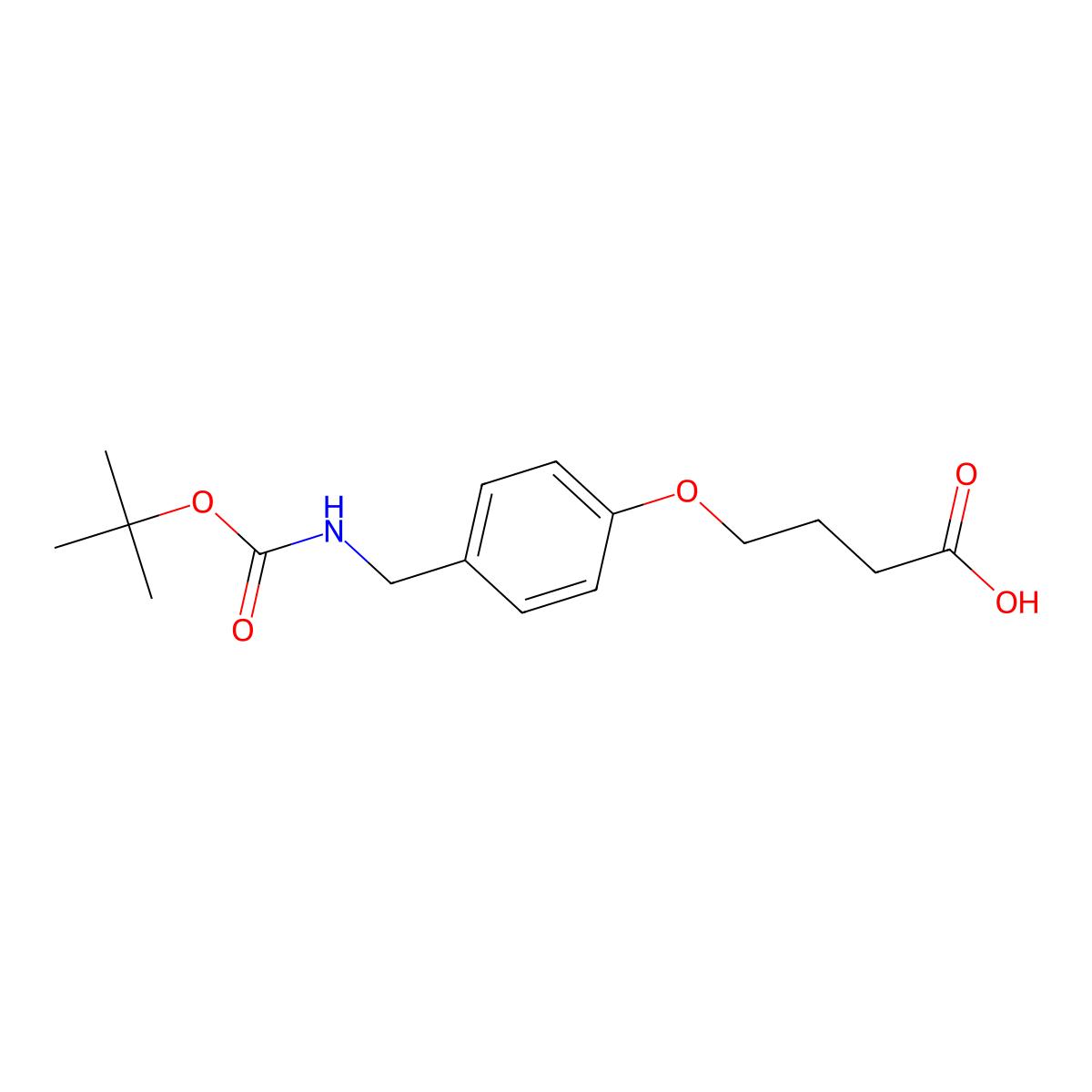 4-[4-({[(Tert-butoxy)carbonyl]amino}methyl)phenoxy]butanoic acid molecular structure, CAS 2386991-13-3