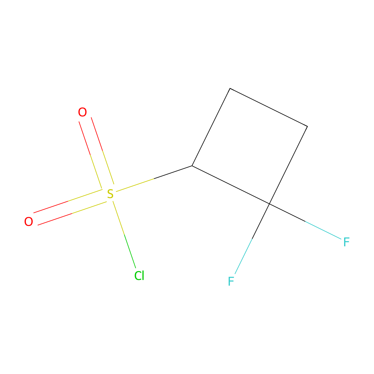 2,2-Difluorocyclobutane-1-sulfonyl chloride molecular structure, CAS 2386996-20-7