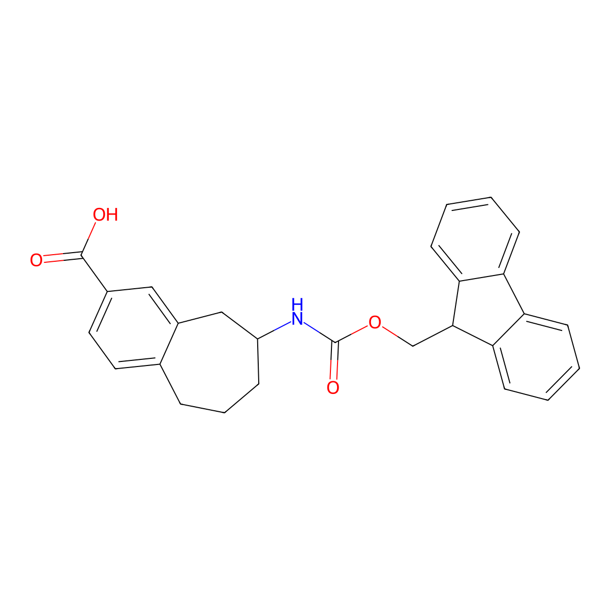 8-({[(9H-fluoren-9-yl)methoxy]carbonyl}amino)-6,7,8,9-tetrahydro-5H-benzo[7]annulene-2-carboxylic acid molecular structure, CAS 2386998-84-9