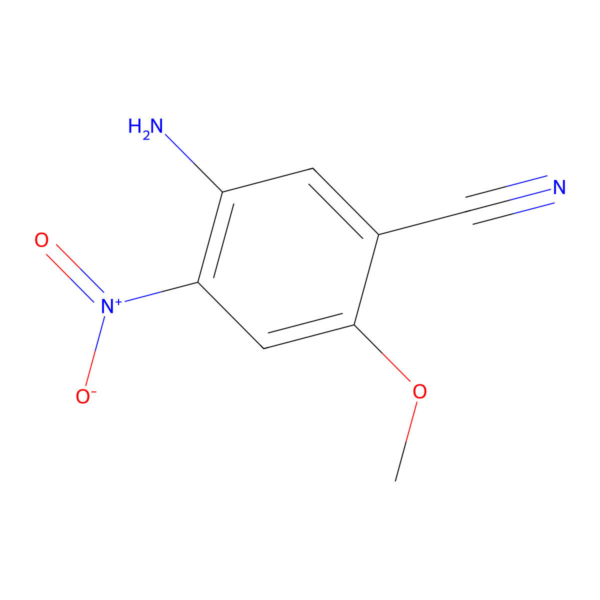 5-Amino-2-methoxy-4-nitrobenzonitrile molecular structure, CAS 2387001-28-5