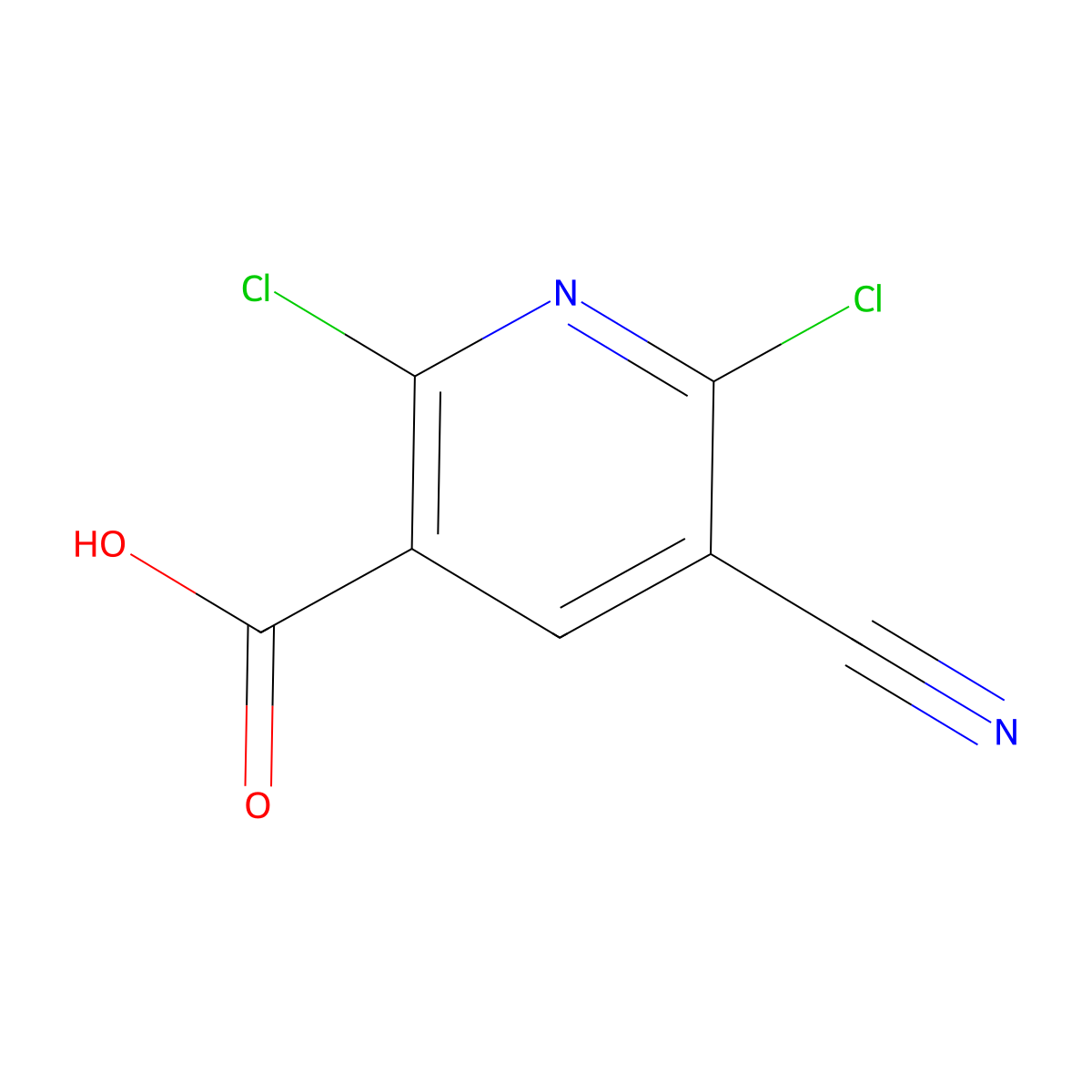 2,6-Dichloro-5-cyanonicotinic acid molecular structure, CAS 2387018-02-0