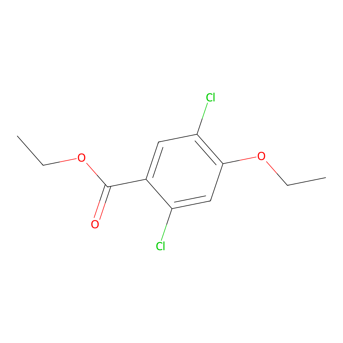 Ethyl 2,5-dichloro-4-ethoxybenzoate molecular structure, CAS 2387021-66-9
