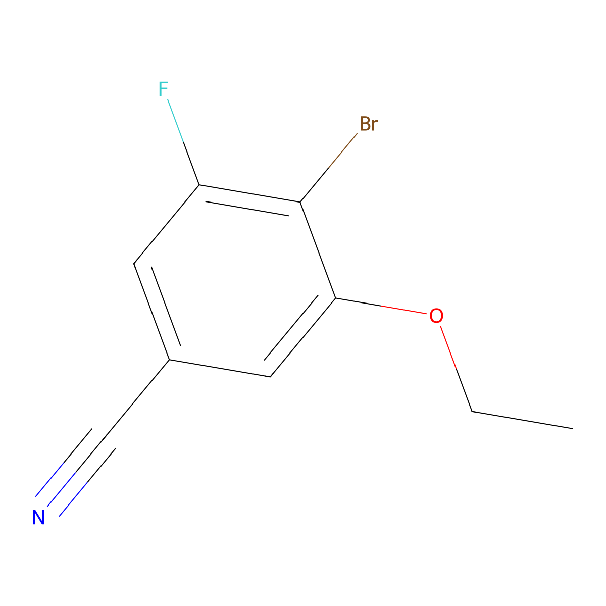 4-Bromo-3-ethoxy-5-fluorobenzonitrile molecular structure, CAS 2387026-56-2