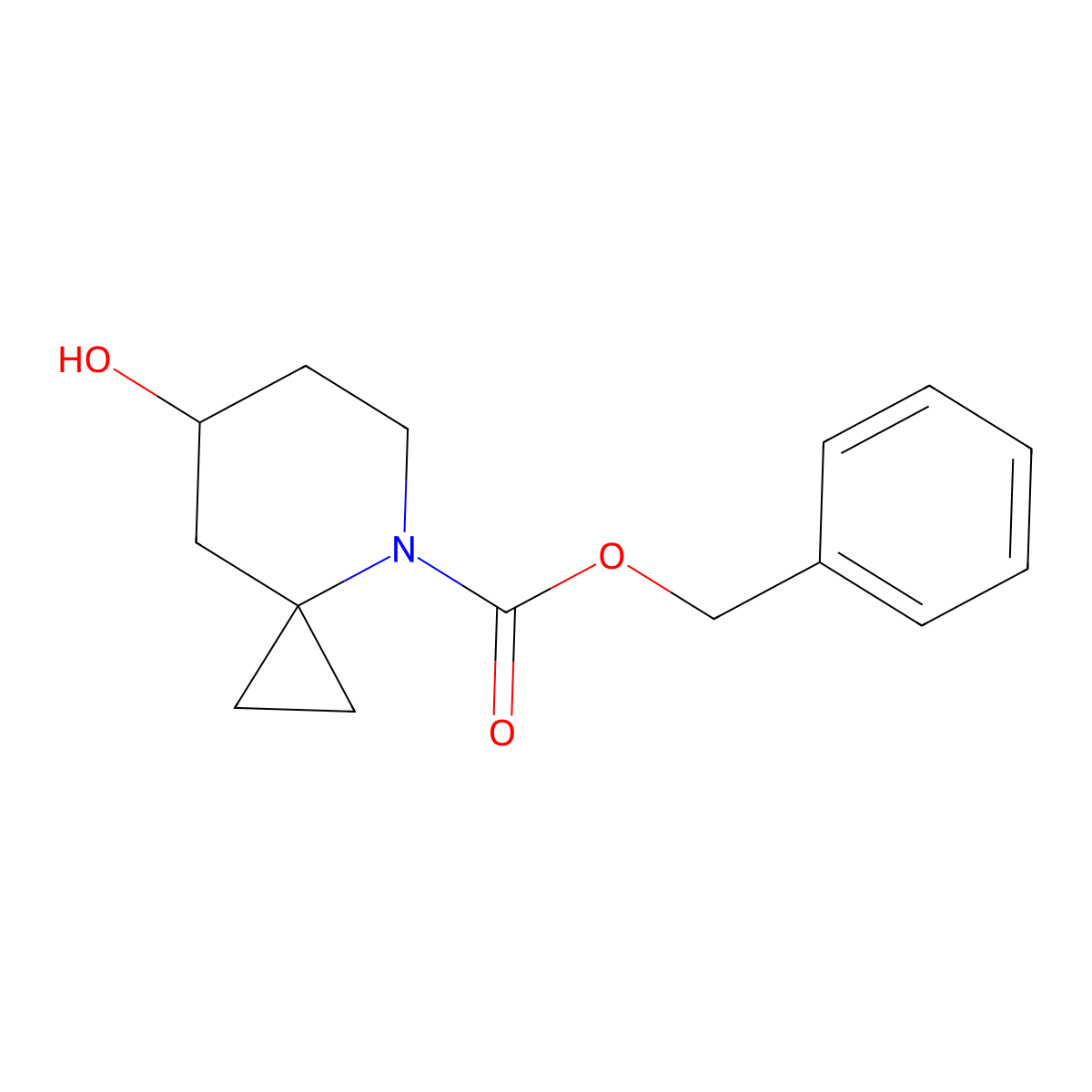 Benzyl 7-hydroxy-4-azaspiro[2.5]octane-4-carboxylate molecular structure, CAS 2387033-91-0