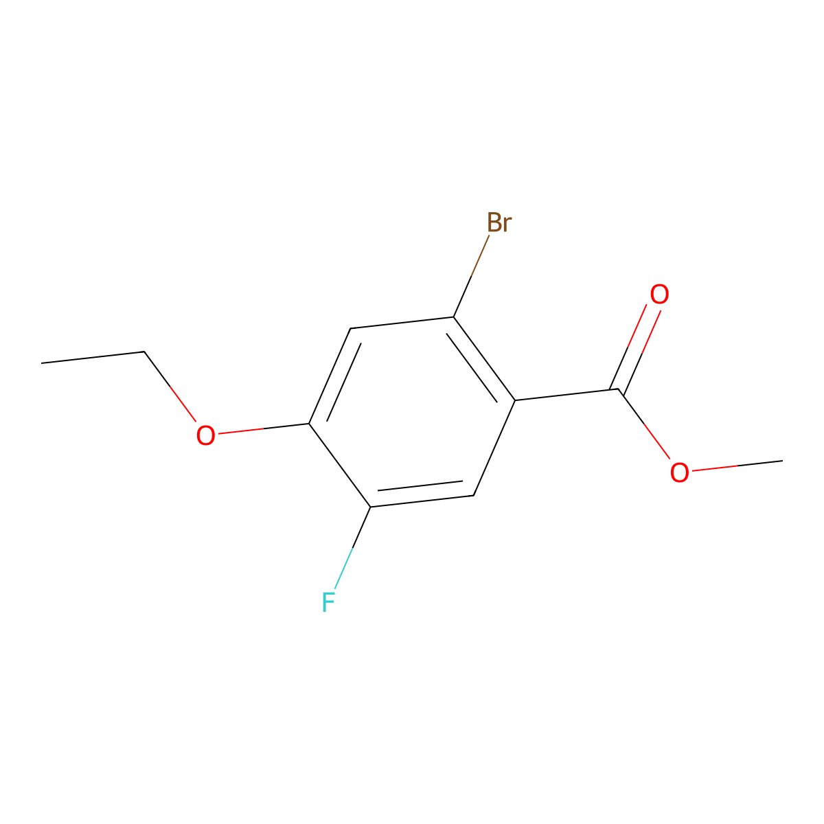 Methyl 2-bromo-4-ethoxy-5-fluorobenzoate molecular structure, CAS 2387035-65-4