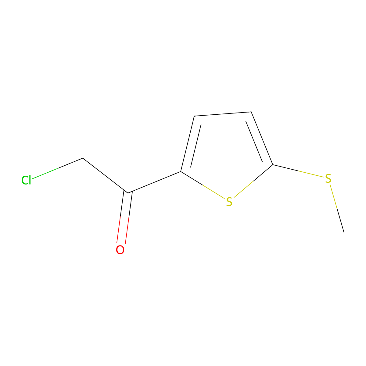 2-Chloro-1-[5-(methylthio)-2-thienyl]ethanone molecular structure, CAS 2387039-77-0