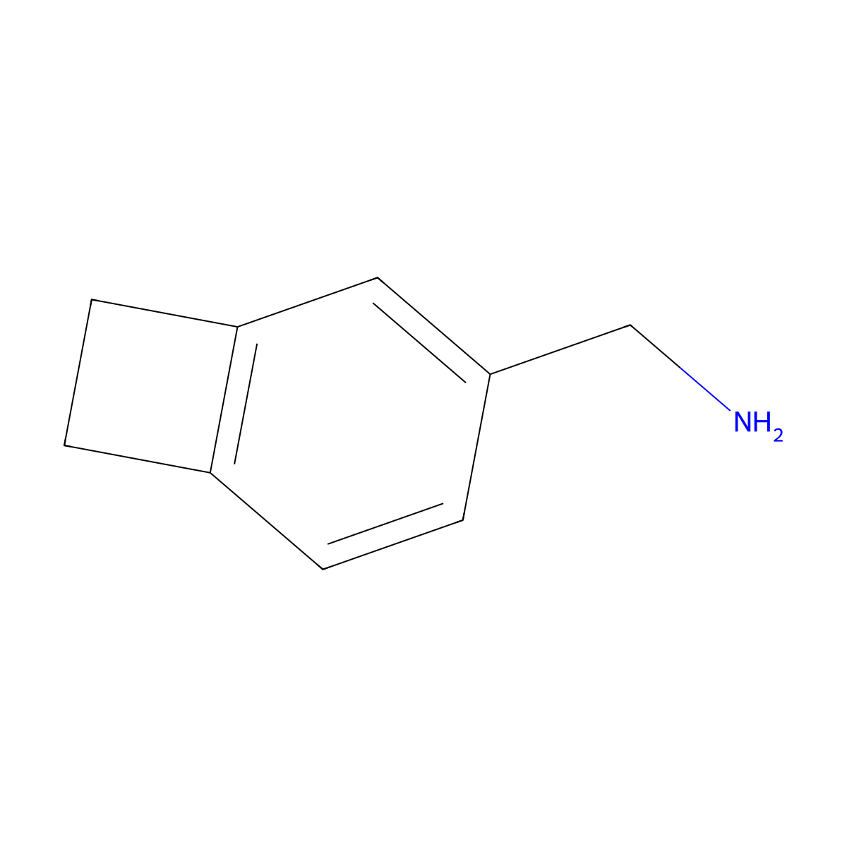 Bicyclo[4.2.0]octa-1,3,5-trien-3-ylmethanamine molecular structure, CAS 2387043-72-1