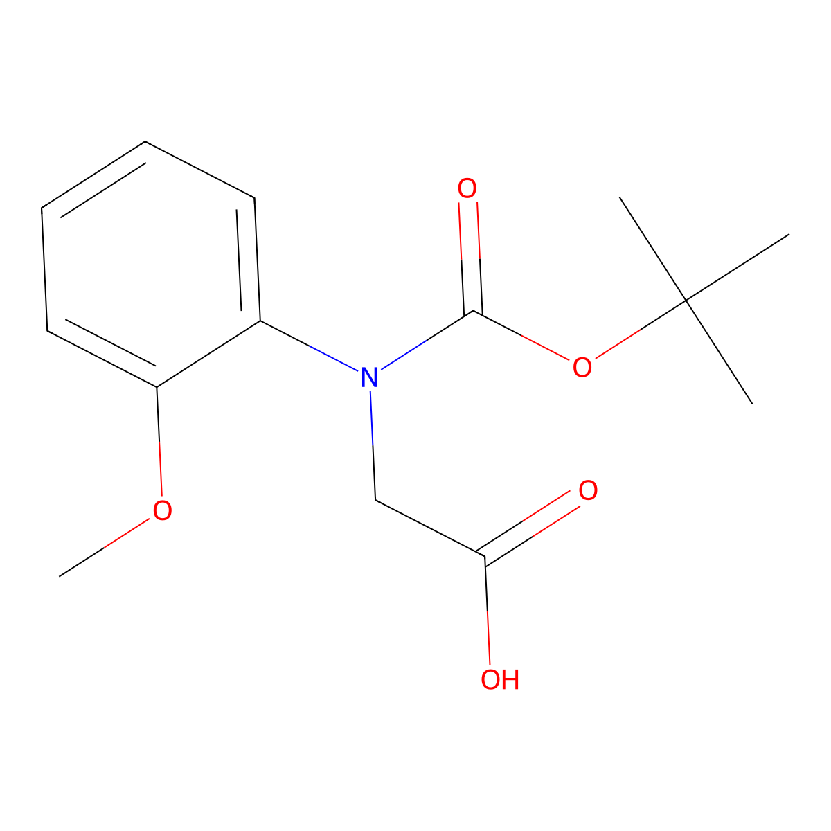 2-{[(Tert-butoxy)carbonyl](2-methoxyphenyl)amino}acetic acid molecular structure, CAS 2387047-07-4