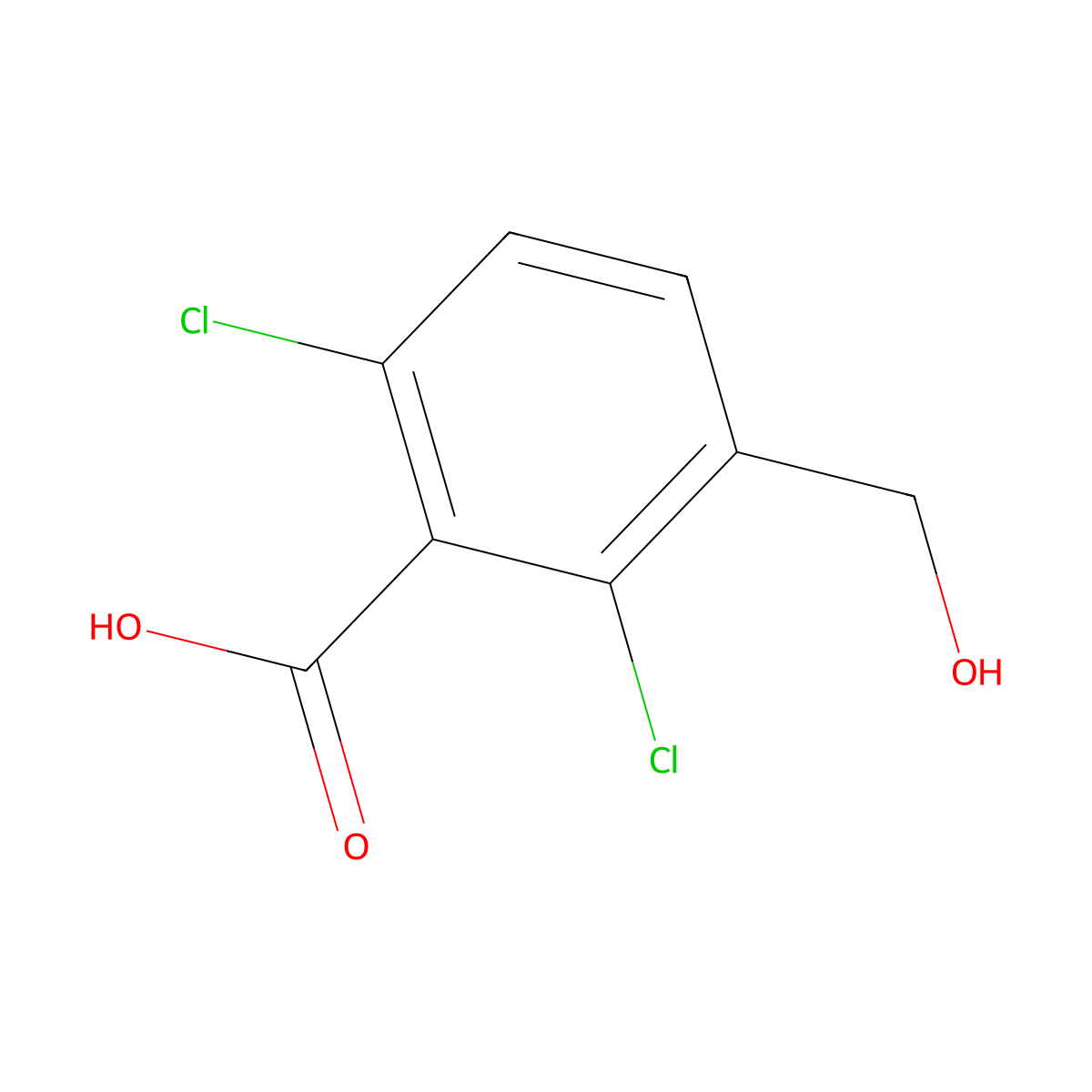 2,6-Dichloro-3-(hydroxymethyl)benzoic acid molecular structure, CAS 2387048-39-5