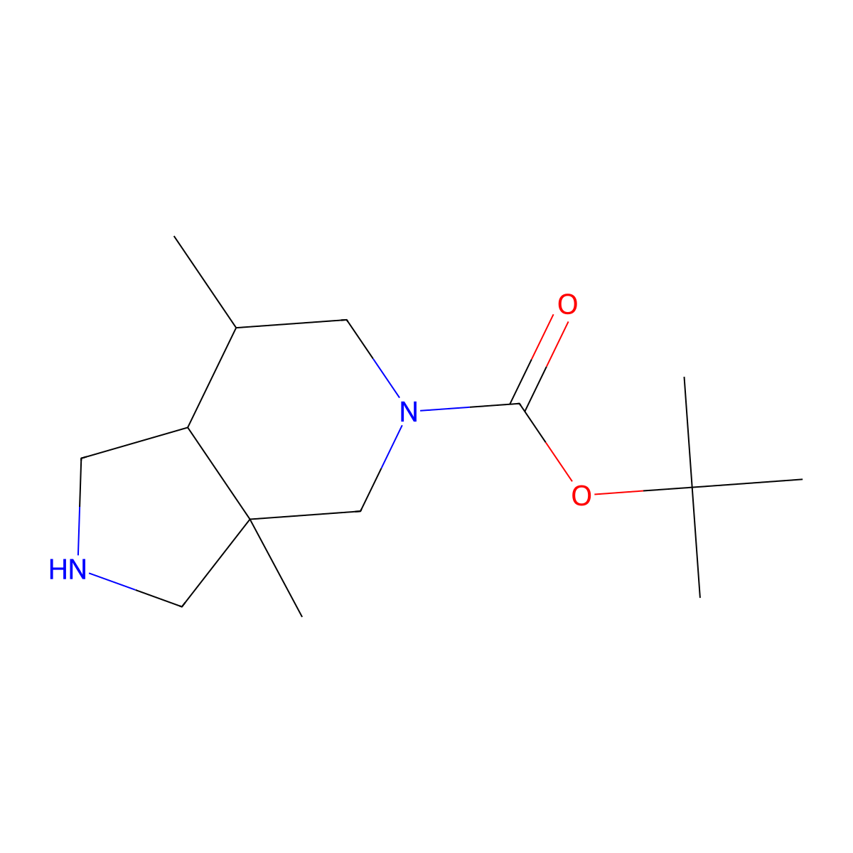 tert-Butyl 3a,7-dimethyloctahydro-5H-pyrrolo[3,4-c]pyridine-5-carboxylate molecular structure, CAS 2387057-30-7
