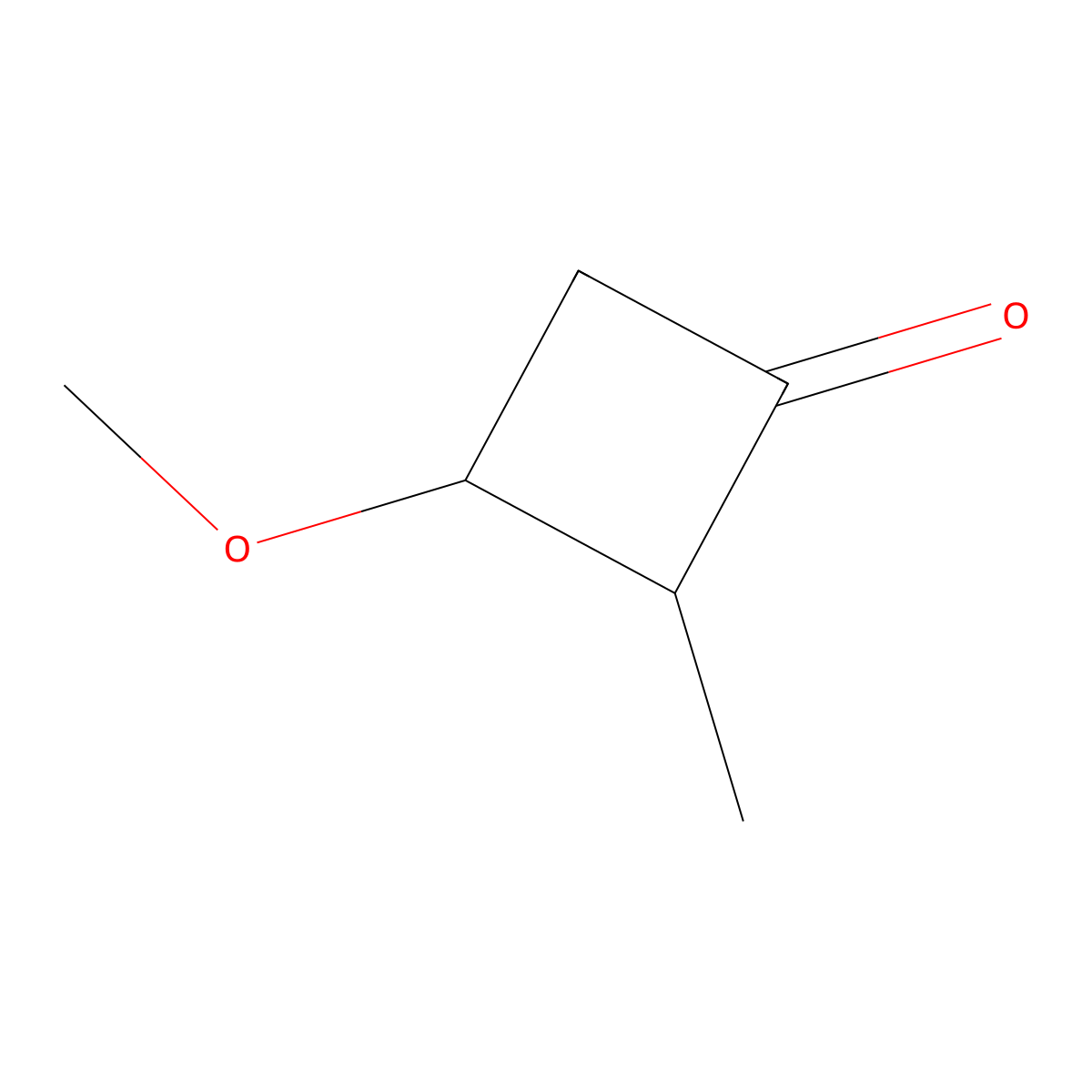 3-Methoxy-2-methylcyclobutan-1-one molecular structure, CAS 2387059-78-9