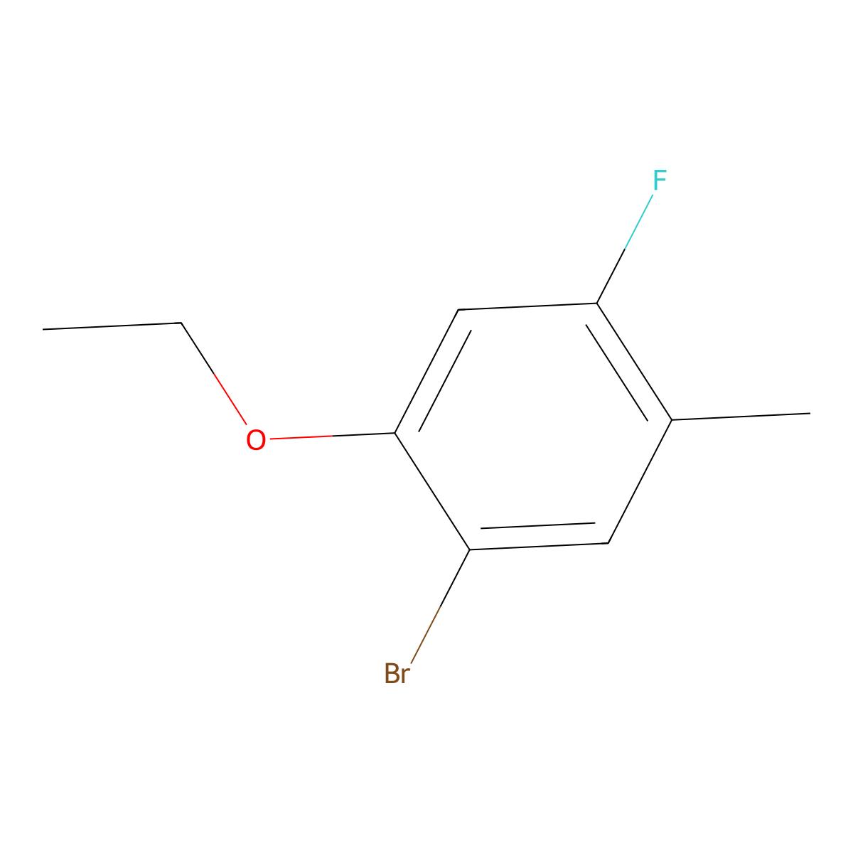 1-Bromo-2-ethoxy-4-fluoro-5-methylbenzene molecular structure, CAS 2387062-90-8