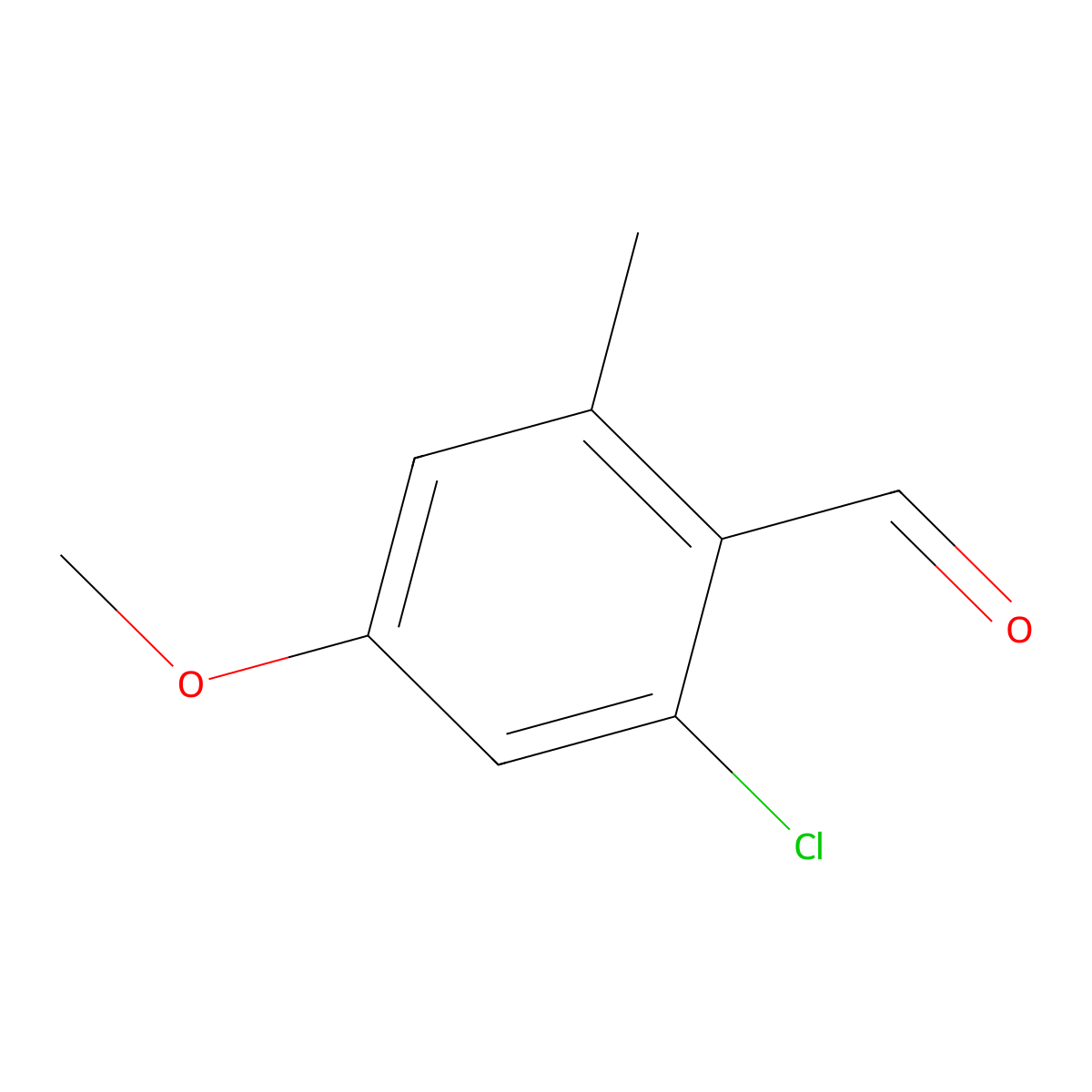 2-Chloro-4-methoxy-6-methylbenzaldehyde molecular structure, CAS 2387069-54-5
