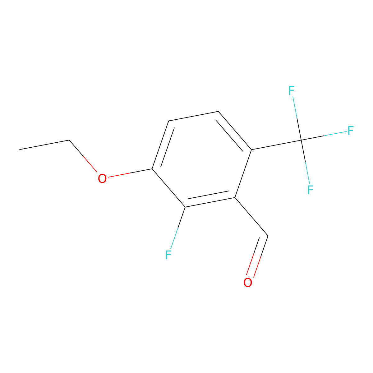 3-Ethoxy-2-fluoro-6-(trifluoromethyl)benzaldehyde molecular structure, CAS 2387077-47-4