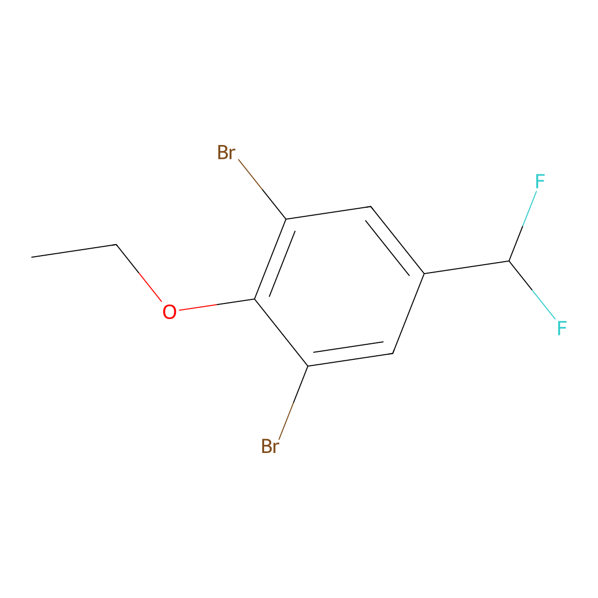 1,3-Dibromo-5-(difluoromethyl)-2-ethoxybenZene molecular structure, CAS 2387083-94-3